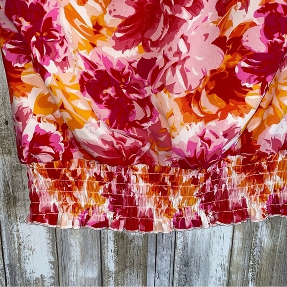 Entro Rhys Pink & Orange Floral Blouse - Picture 2 of 5